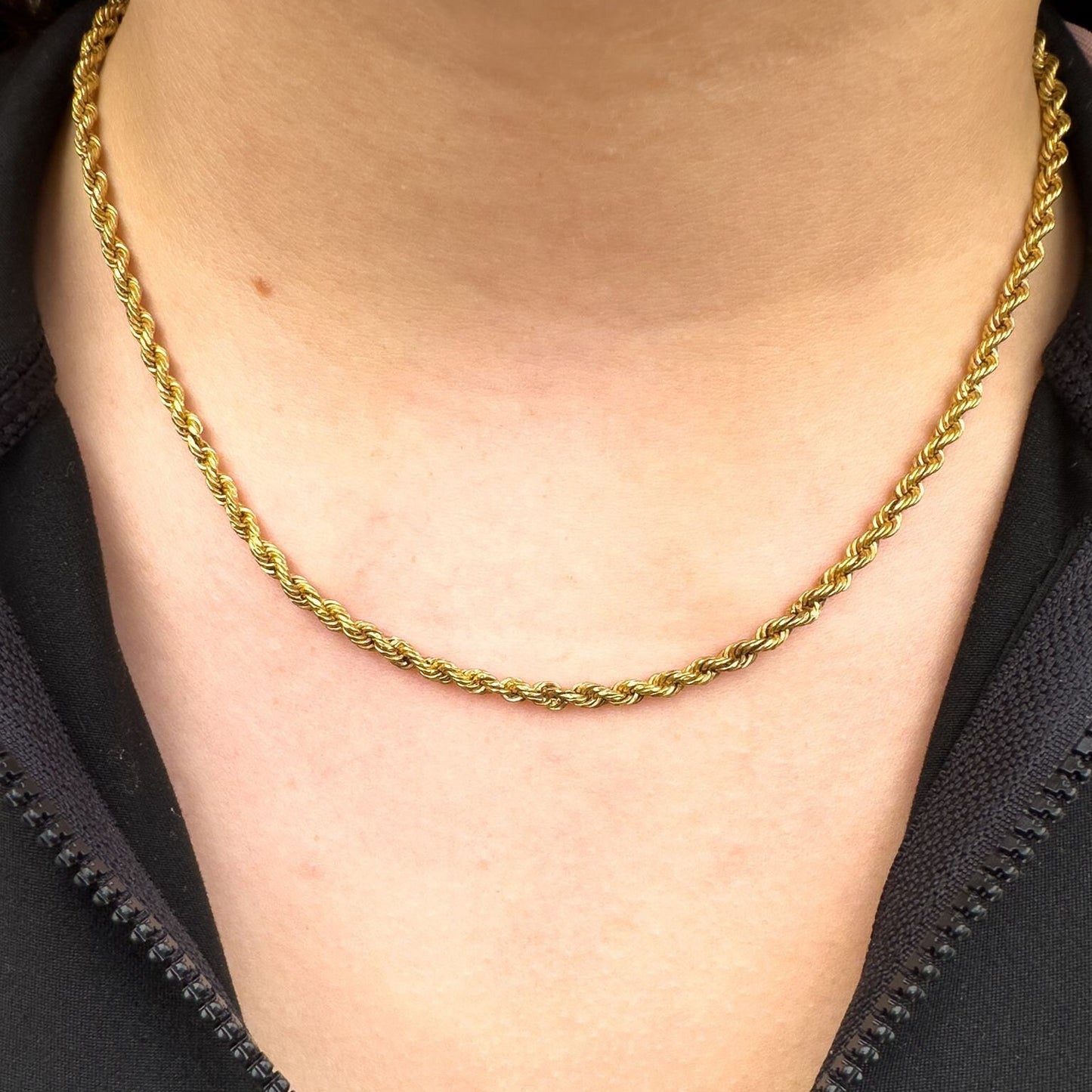 9ct | 9k | Gold | Vintage | Double Rope Twist Necklace | Chain Necklace | Hallmarked | 48cm | 19 Inch |