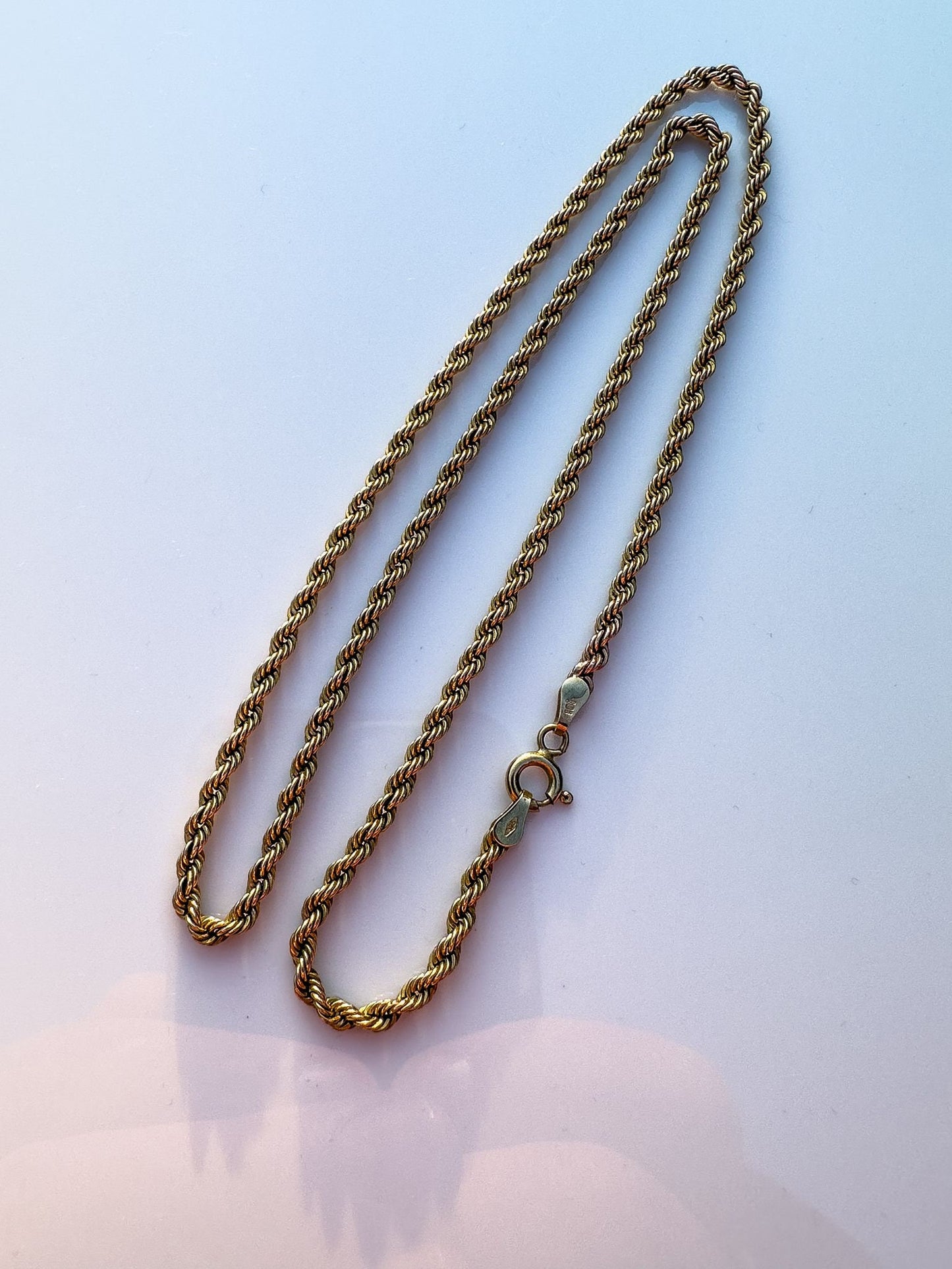 9ct | 9k | Gold | Vintage | Double Rope Twist Necklace | Chain Necklace | Hallmarked | 48cm | 19 Inch |
