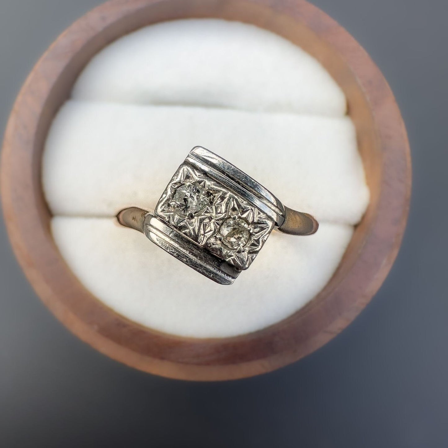 Gorgeous Art Deco | Vintage | 18ct | 18k Gold & Platinum | Diamond Crossover Ring | Statement Ring |