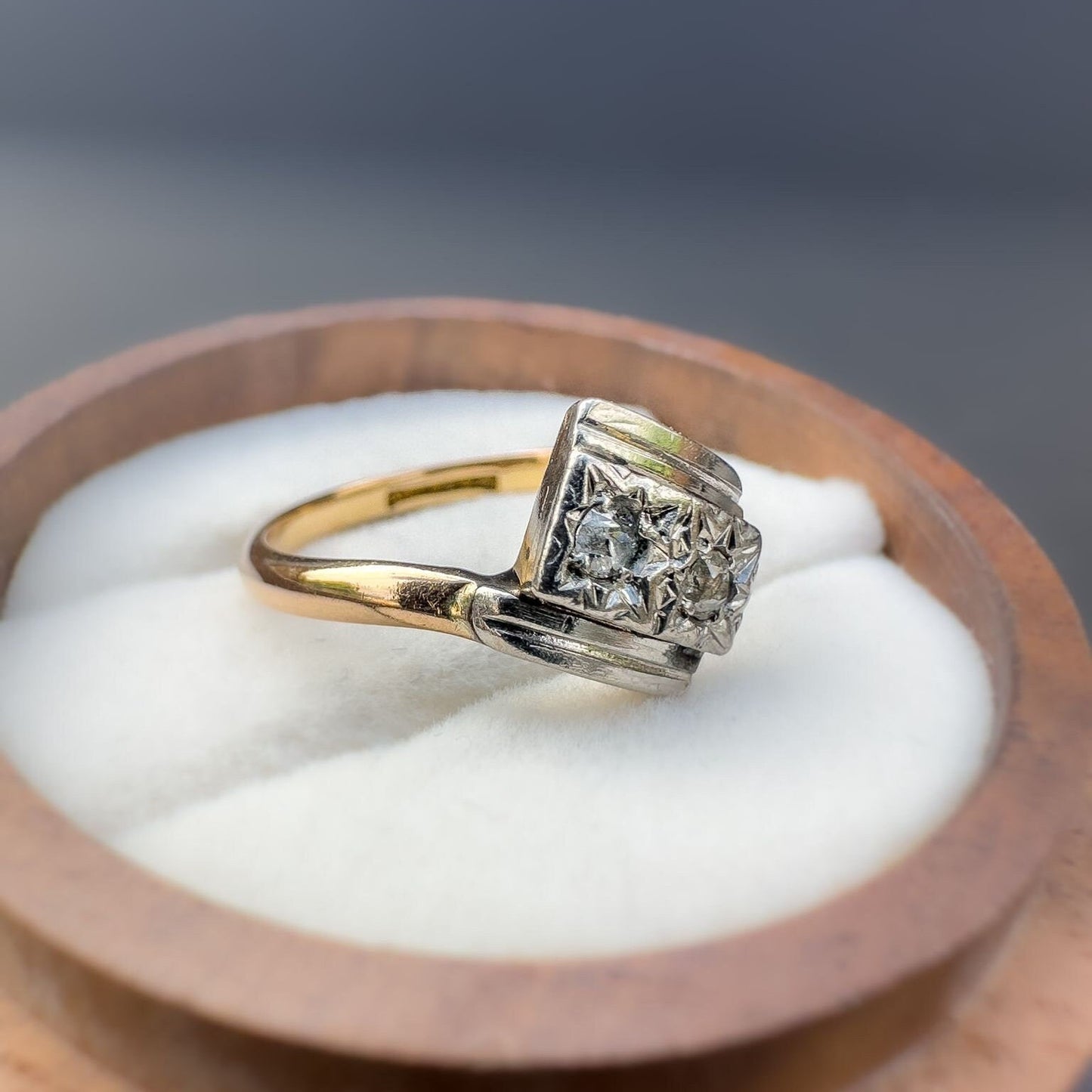 Gorgeous Art Deco | Vintage | 18ct | 18k Gold & Platinum | Diamond Crossover Ring | Statement Ring |