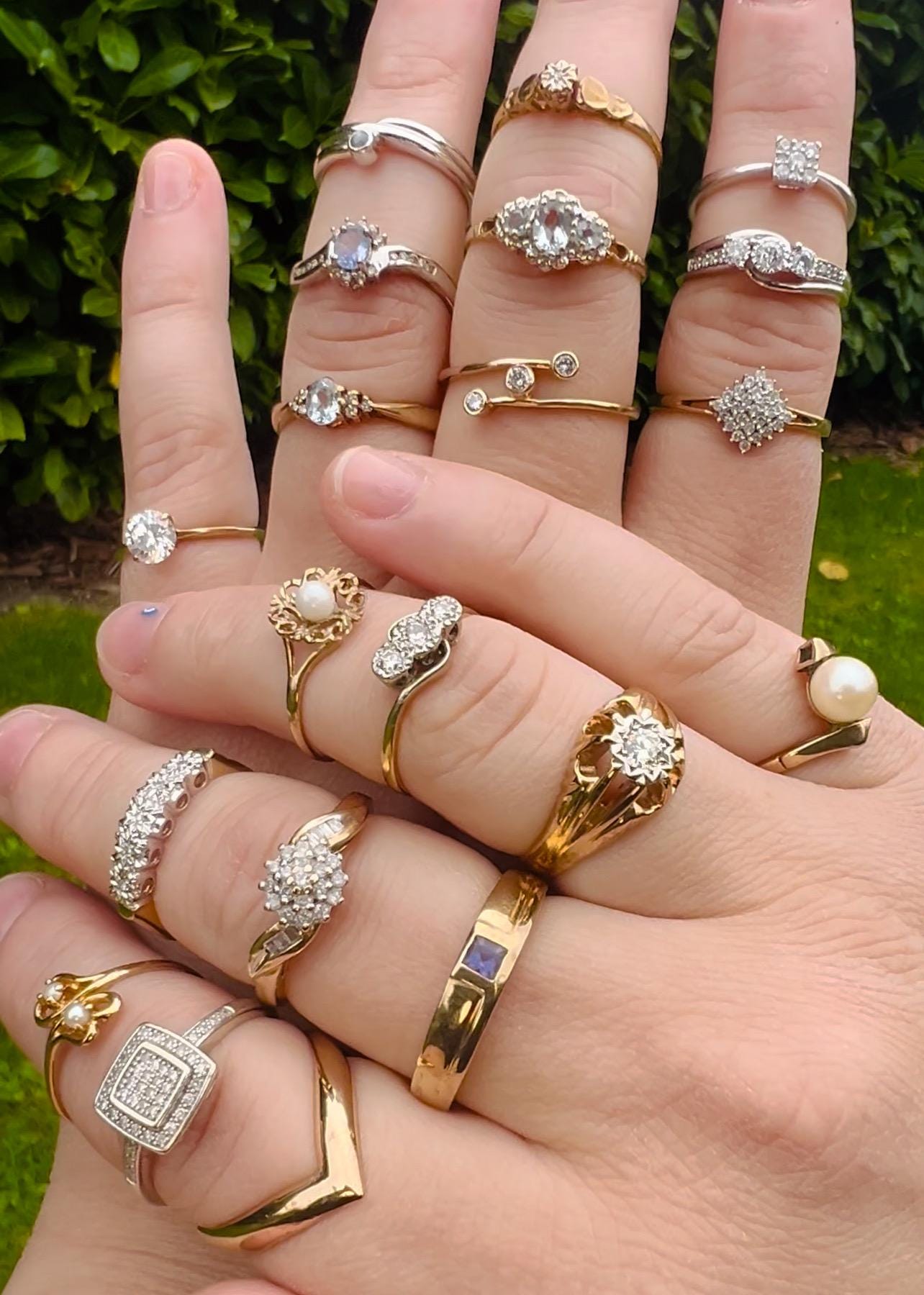 9ct Solid Gold Vintage Pearl Ring | Ornate Floral Design | 9k Gold Women's Ring | Unique Gift Idea | UK N - US 6.25 | Resizable