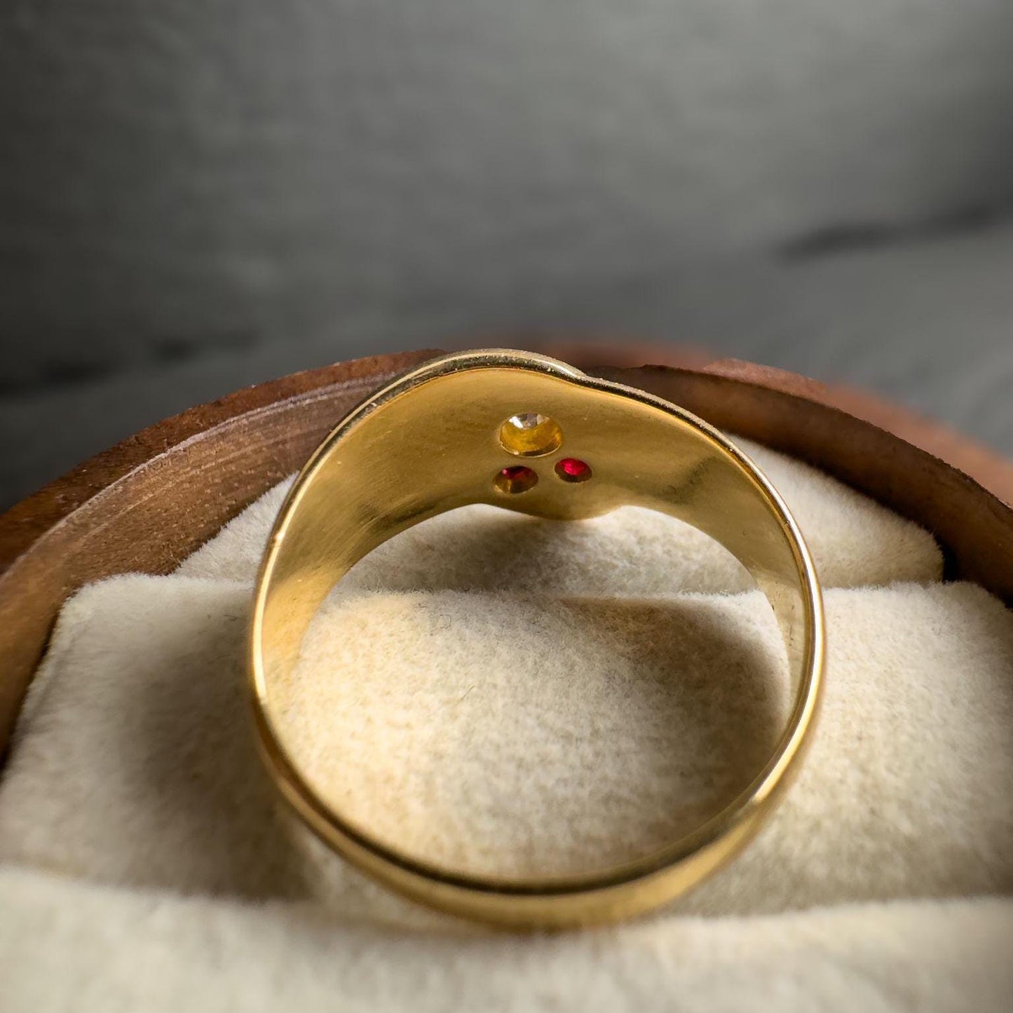 Rare Antique | 18ct Gold Edwardian Serpent Snake Ring, Diamond & Ruby Eyes | Circa 1910 English Hallmarks | UK O 1/2 -US 7.5 | Resizable