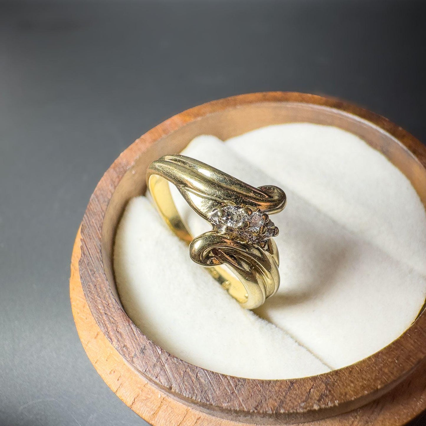 Vintage 9ct Gold Snake Ring with Diamonds | Elegant Symbolic Jewelry | Unique Statement Ring | UK L - US 5.75 | Resizable | Hallmarked