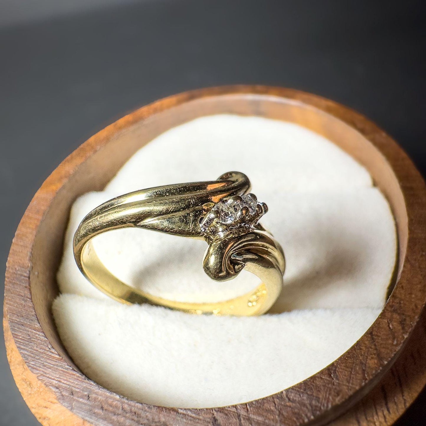 Vintage 9ct Gold Snake Ring with Diamonds | Elegant Symbolic Jewelry | Unique Statement Ring | UK L - US 5.75 | Resizable | Hallmarked