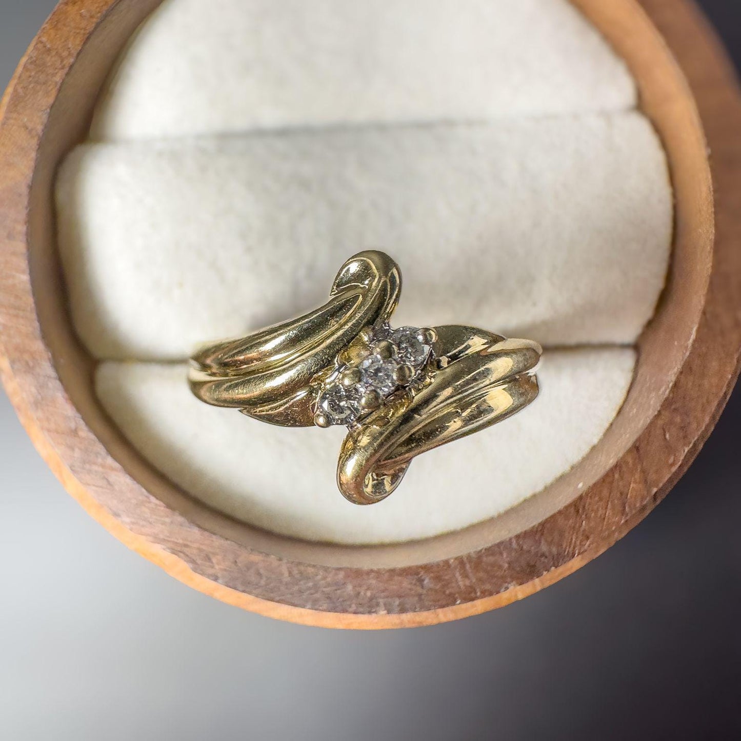Vintage 9ct Gold Snake Ring with Diamonds | Elegant Symbolic Jewelry | Unique Statement Ring | UK L - US 5.75 | Resizable | Hallmarked