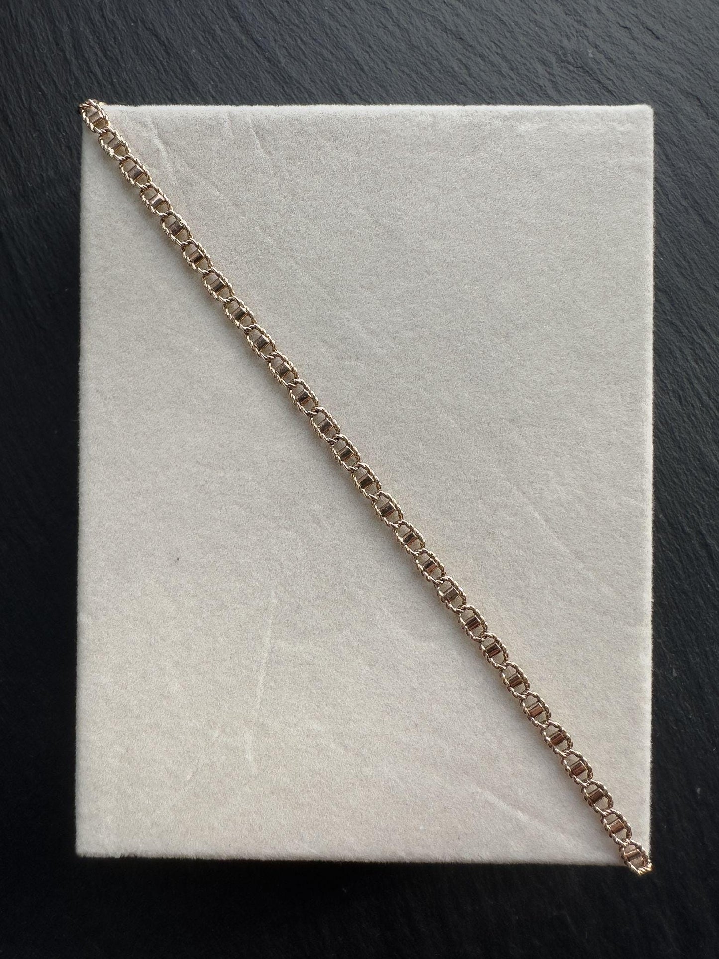 9ct Solid Gold Vintage Link Bracelet | Lobster Clasp | Solid Gold Rope Chain | Statement Piece | Gift for Her |