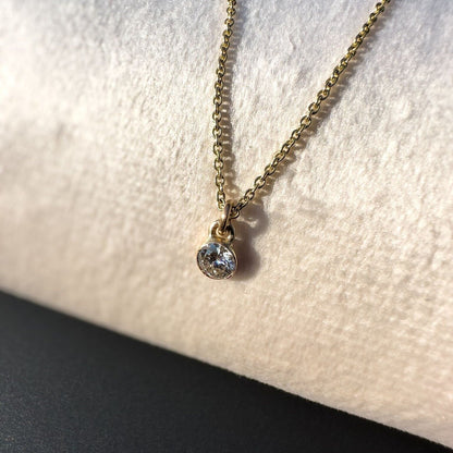 9ct Gold | Vintage | Diamond Drop Pendant & Necklace Set | 0.25ct Diamond |