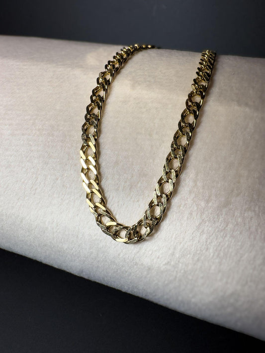 Vintage 9ct Gold Curb Link Bracelet | Classic 1970s Gold Bracelet | Unisex Statement Jewelry | Retro Chain Bracelet | Gift for Him or Her