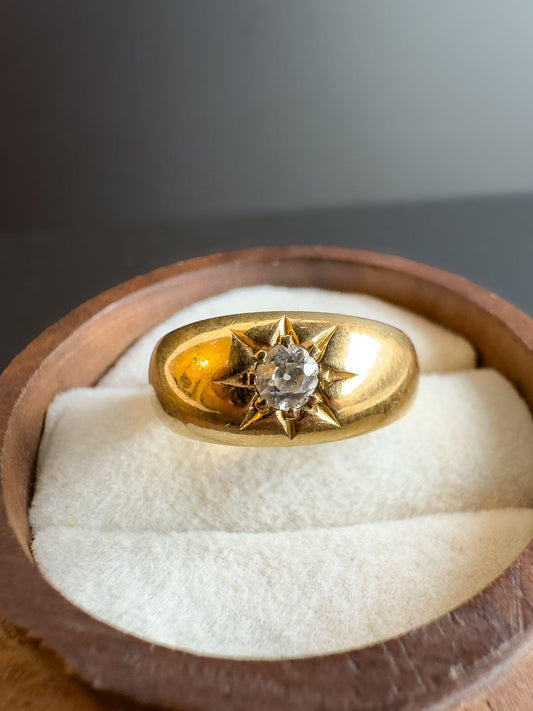 18ct Gold | Victorian | Diamond Gypsy Ring