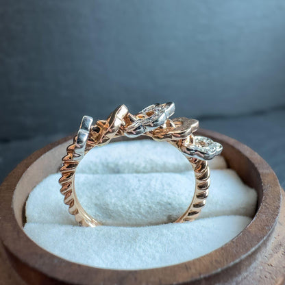 14ct Gold | Two-Tone Floral Diamond Ring |