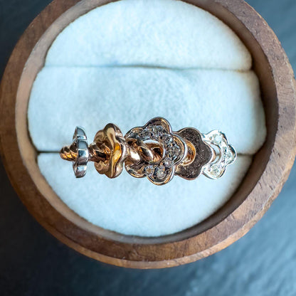 14ct Gold | Two-Tone Floral Diamond Ring |